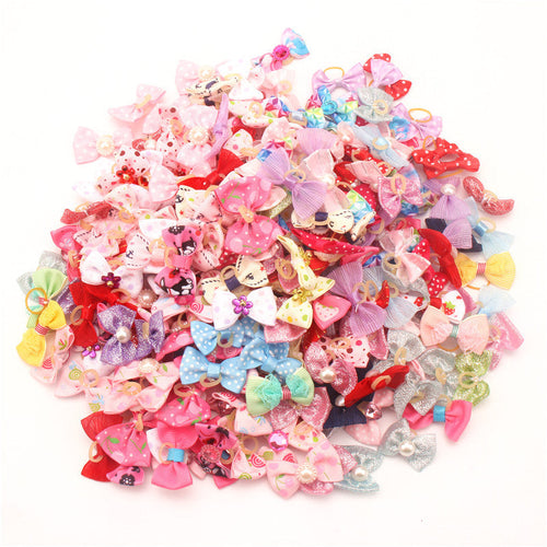 10-Piece Assorted Pet Hair Bow Set – Cute Accessories for Cats & Dogs Pets Possessions LLC