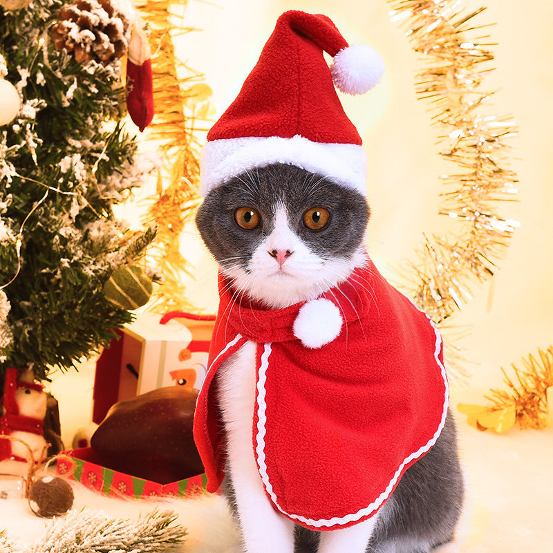 Christmas Cloak and Hat Set for Cats & Dogs Pets Possessions