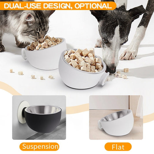 Feeding Bowl with Magnetic Suction Pets Possessions