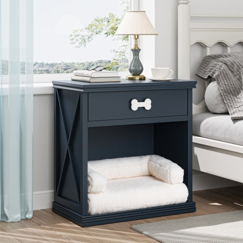 Small Locker Furniture with LED Lights and Pet Bed for Cats & Small Dogs Pets Possessions